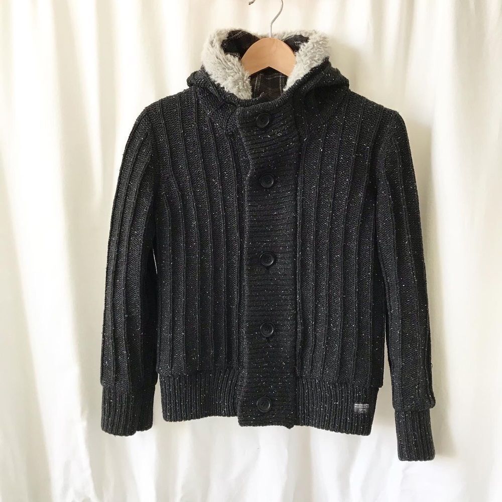 Zara Gray Speckled Plaid Lined Jacket Euc 9/10y